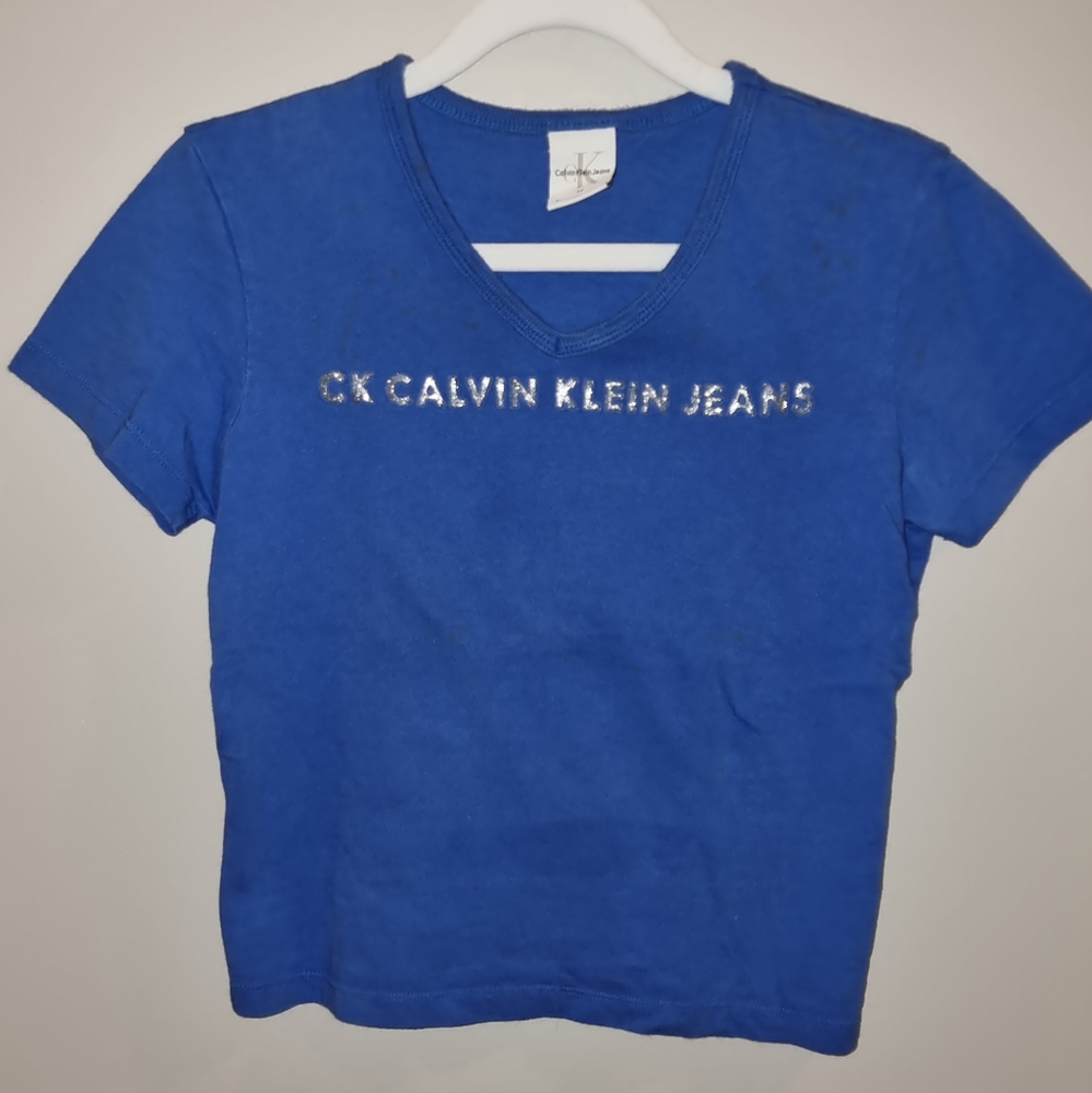 CK Calvin Klein Jeans Blue baby tee